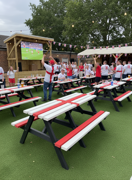 St George's Flag World Cup Picnic Table