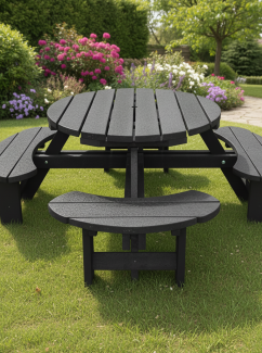 Recycled Plastic Round Picnic Tables