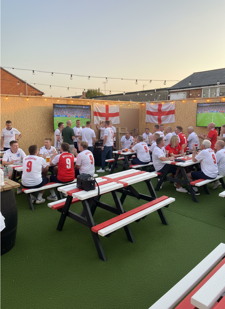 St George's Flag World Cup Picnic Table