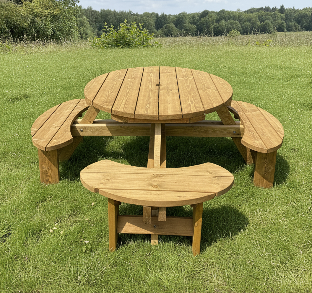 Excalibur 8 Seat Round Picnic Table