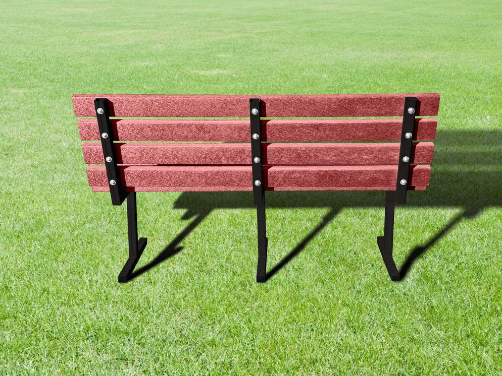 Grove Steel Frame Recycled Plastic Bench