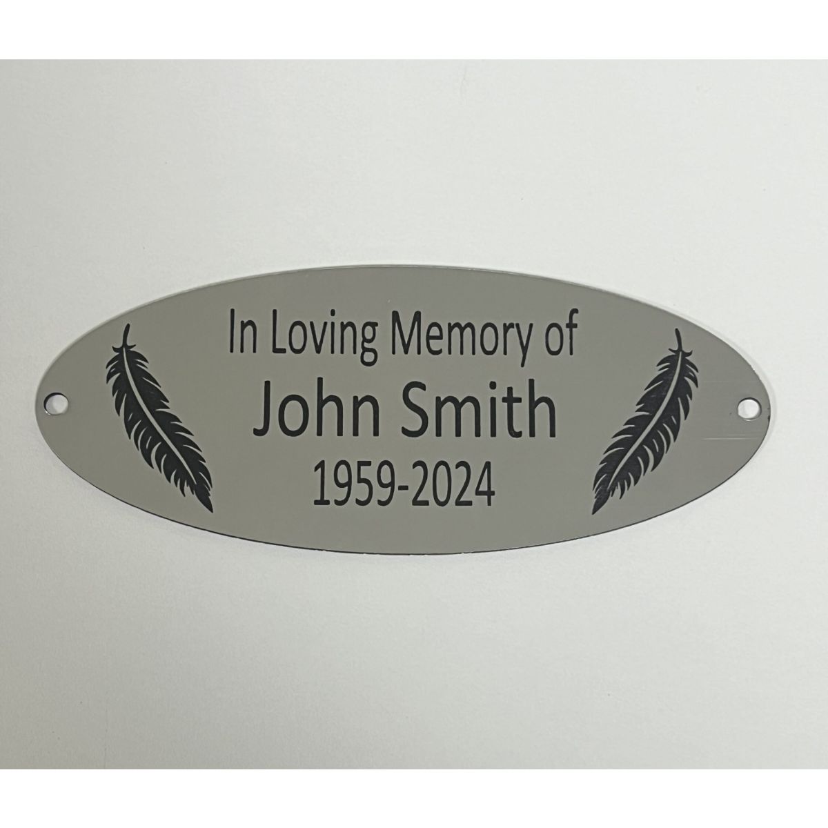Personalisable Memorial Plaque - Steel Effect