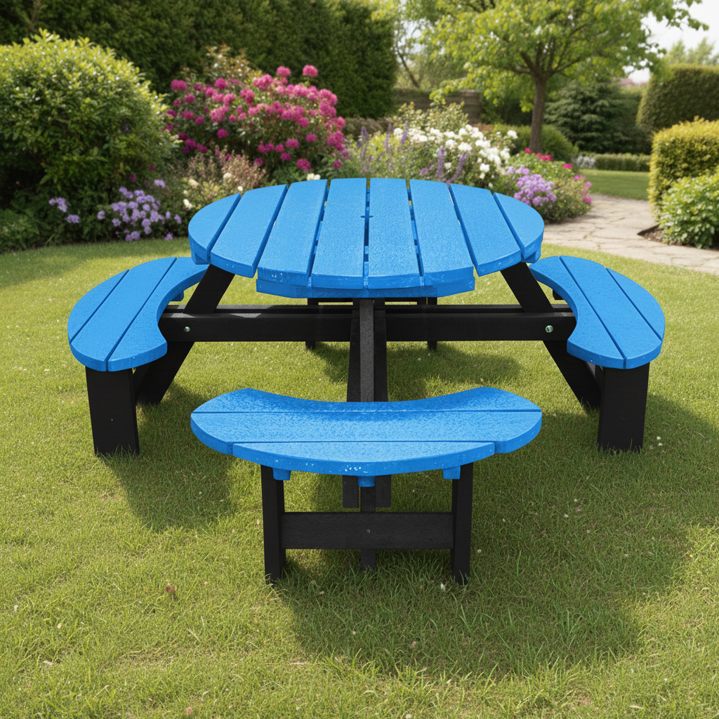 Recycled Duo Colour Plastic Excalibur Picnic Table