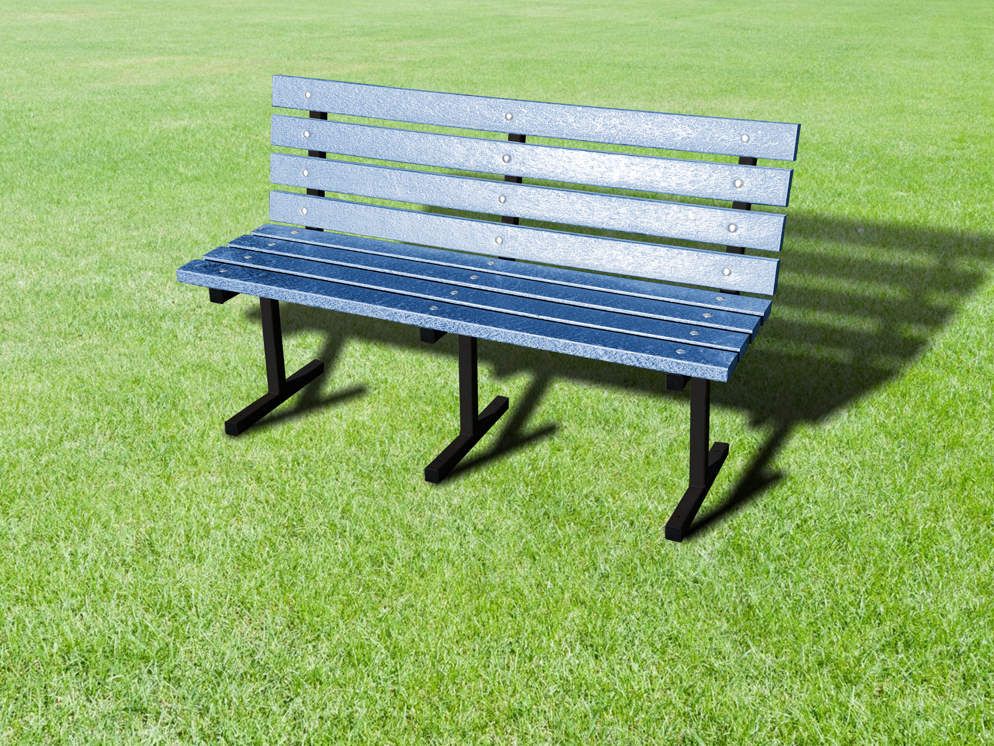 Grove Steel Frame Recycled Plastic Bench
