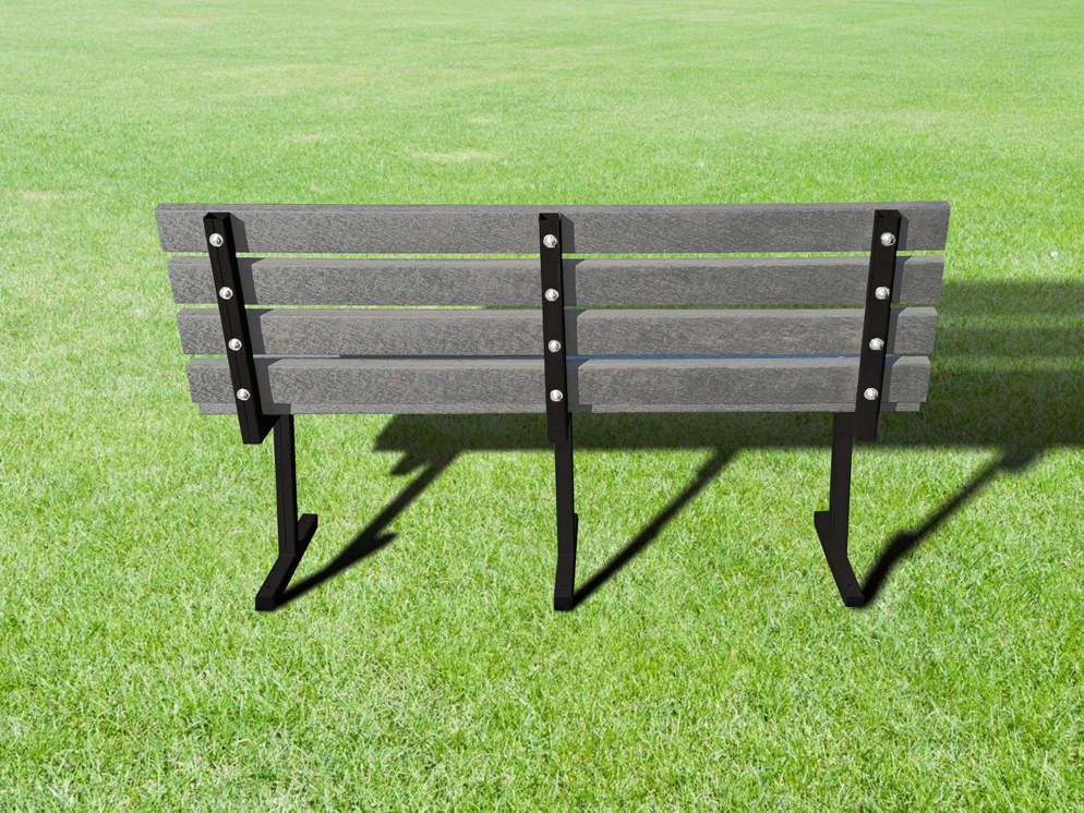 Grove Steel Frame Recycled Plastic Bench