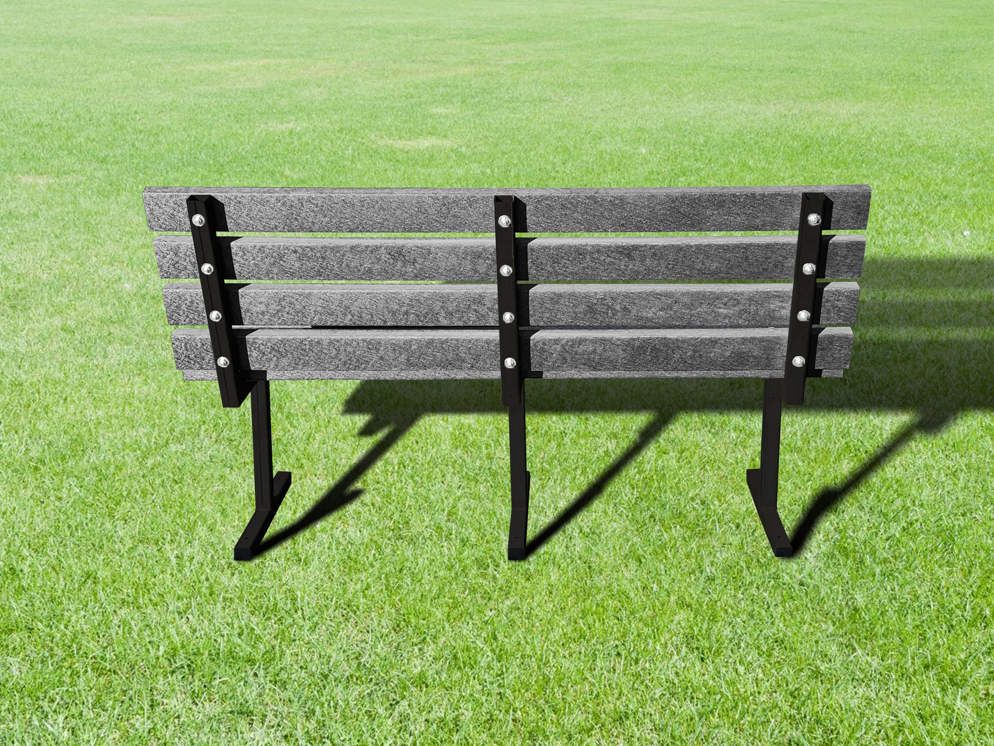 Grove Steel Frame Recycled Plastic Bench