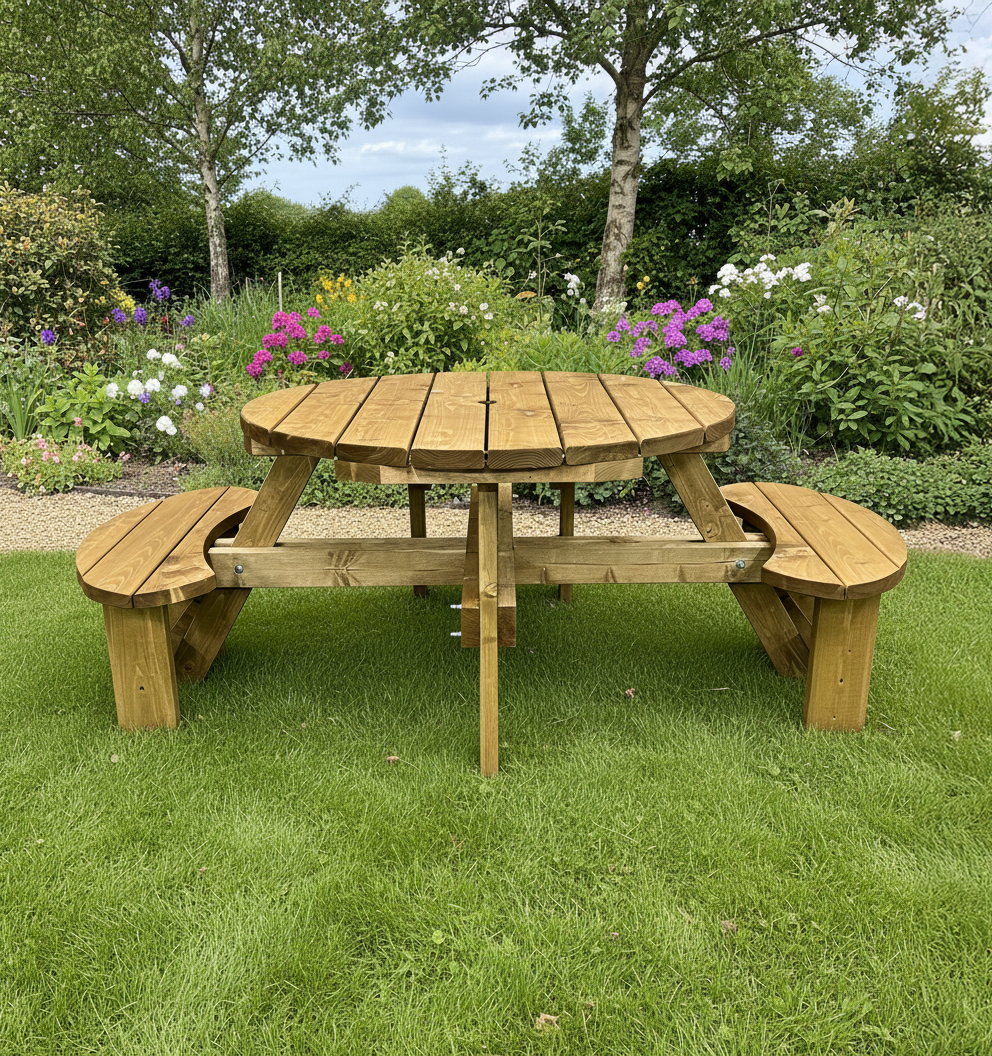 Excalibur Wheelchair Access Round Picnic Bench
