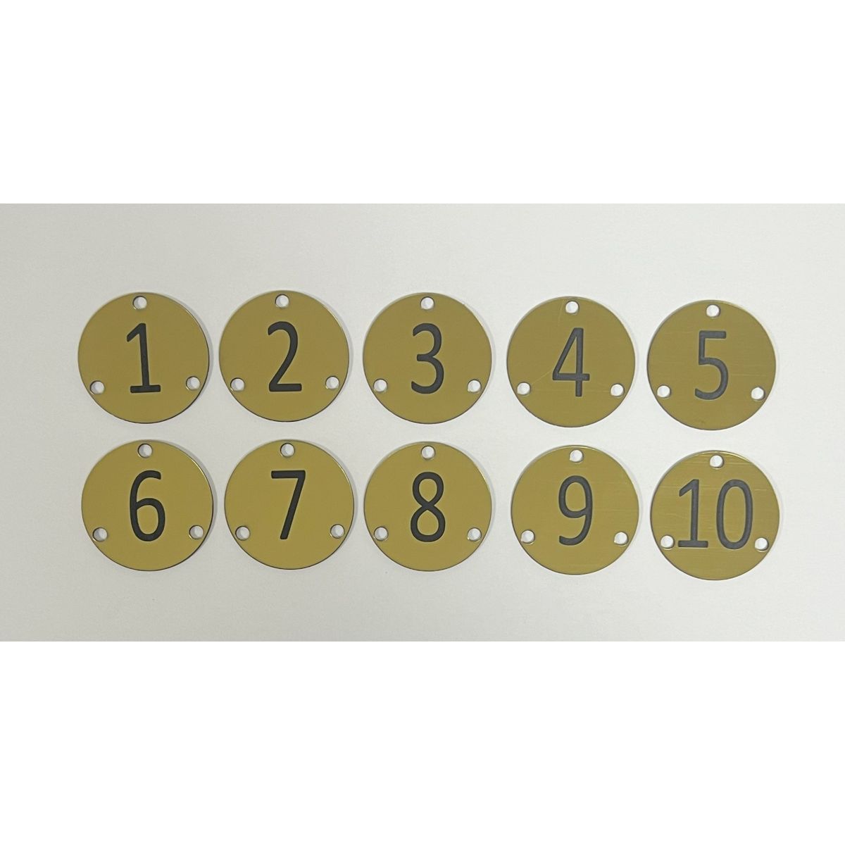 Brass Effect Table Numbers