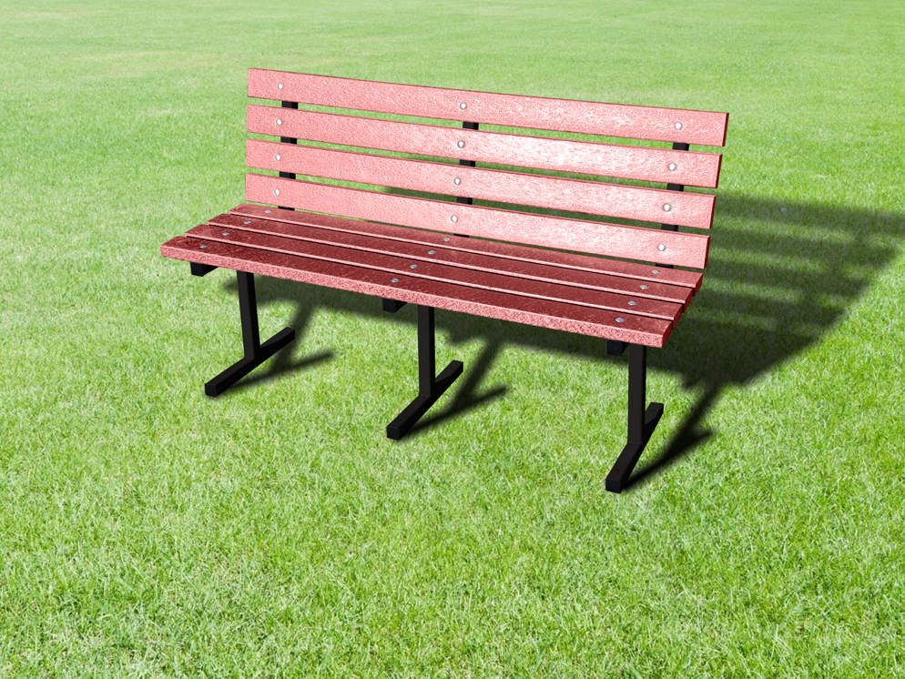Grove Steel Frame Recycled Plastic Bench