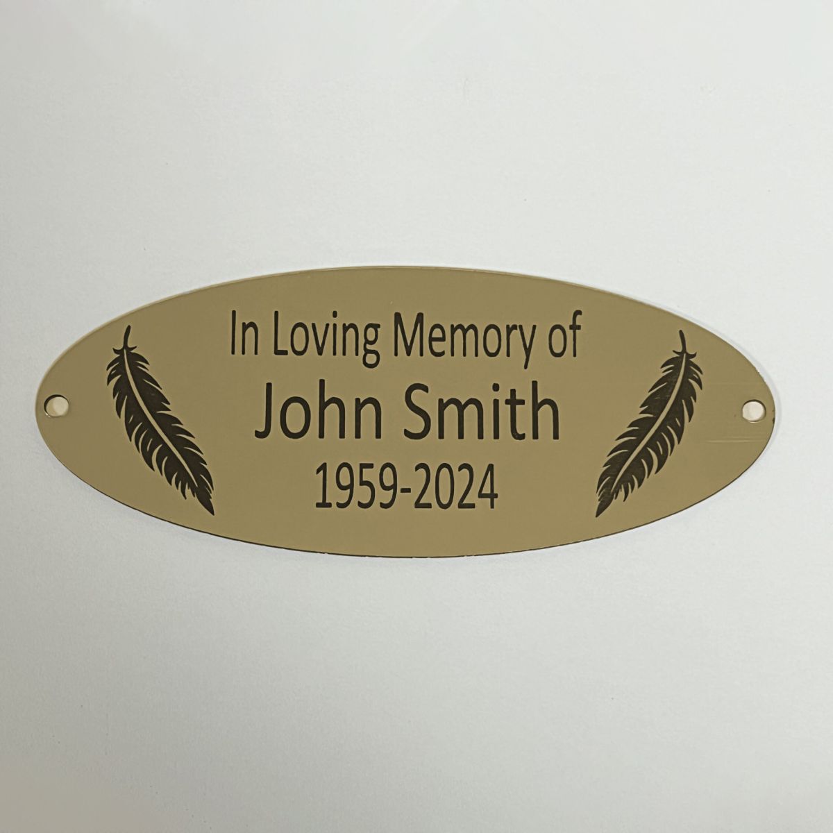 Personalisable Memorial Plaque - Brass Effect