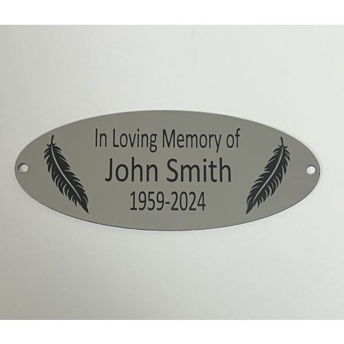 Personalisable Memorial Plaque - Steel Effect