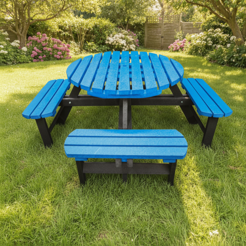 Recycled Duo Colour Plastic Winchester Round Picnic Table