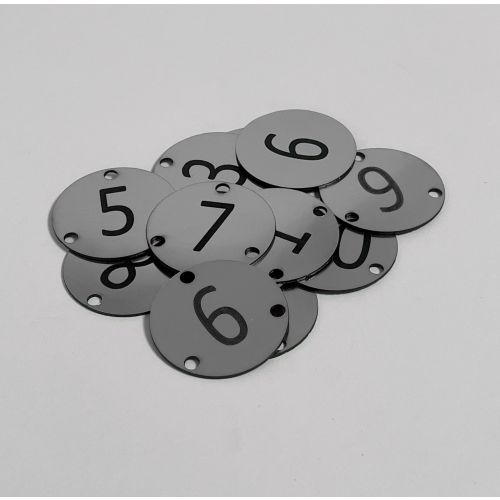 Engraved Steel Effect Table Numbers