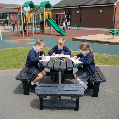 Junior Recycled Plastic Round Picnic Table