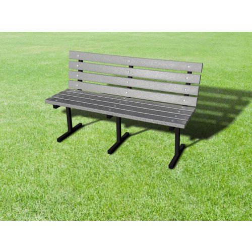 Grove Steel Frame Recycled Plastic Bench