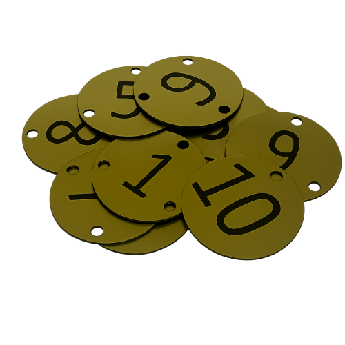Brass Effect Table Numbers