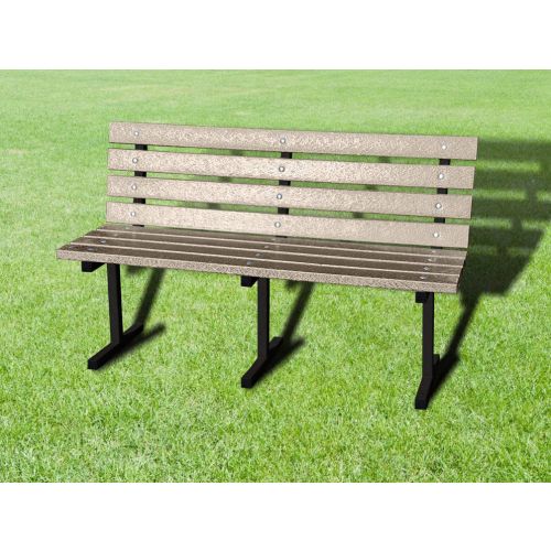 Grove Steel Frame Recycled Plastic Bench