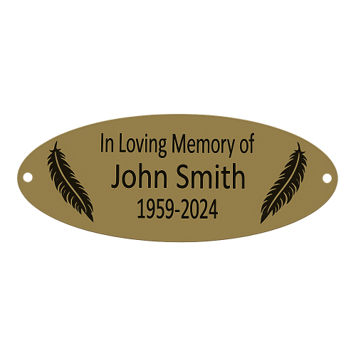 Personalisable Memorial Plaque - Brass Effect